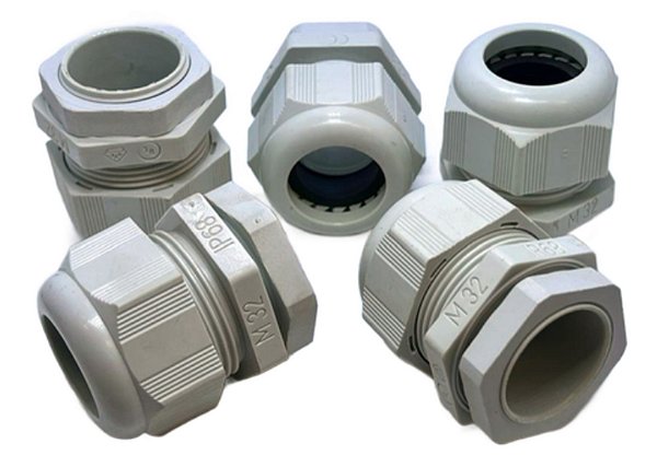 KIT 5PÇS PRENSA CABO C/ CONTRA PORCA PA6 PG36  CZ