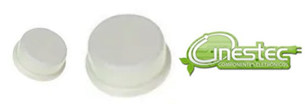 KNOB CAPA  REDONDO - BRANCO - 12X12X7,3MM