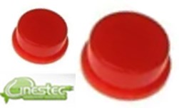 KNOB CAPA - VERMELHO - 6X6X7,3MM