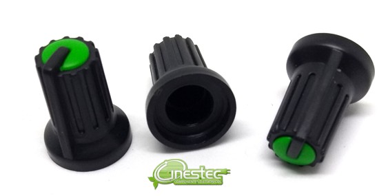 KNOB ROTATIVO  KA-481  VERDE/PRETO