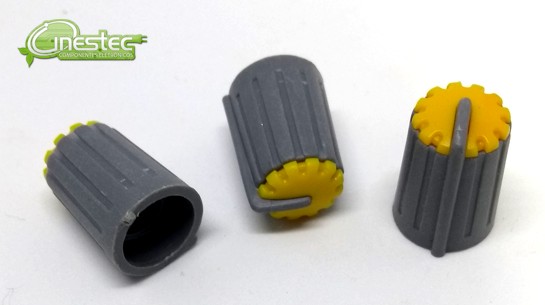 KNOB ROTATIVO  KA-481A  AMARELO/CINZA