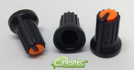 KNOB ROTATIVO - KA-481 - LARANJA / PRETO