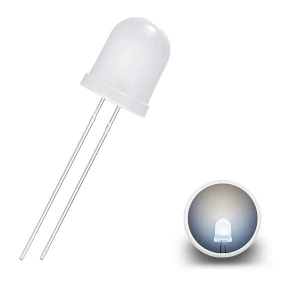 LED DIFUSO BRANCO 10mm