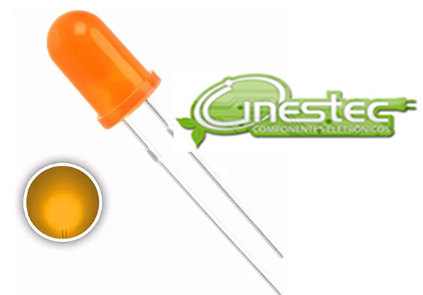 LED DIFUSO LARANJA 5mm