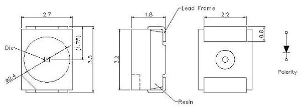 LED SMD  BRANCO FRIO - ST-2835WW80