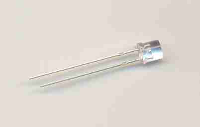 LED TRANSPARENTE BRANCO 5mm TOPO PLANO / CILINDRICO