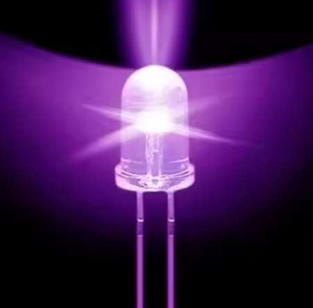 LED TRANSPARENTE ROXO / NEON 5mm (3,3V - 2000 mlcd)