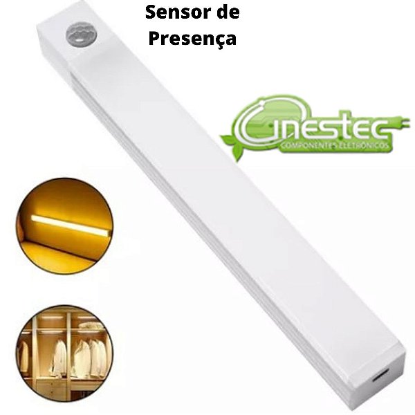LUMINARIA SOBREPOR DE LED - COM SENSOR DE PRESENCA - BRANCO FRIO