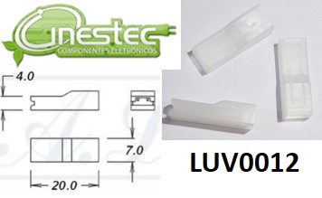 LUVA  CAPA DE TERMINAIS FASTON FEMEA 4,8 mm NATURAL CADA 5 PECAS