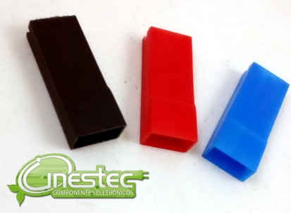 LUVA  CAPA DE TERMINAIS FASTON FEMEA 6,3 mm  ROXO CADA 5 PECAS