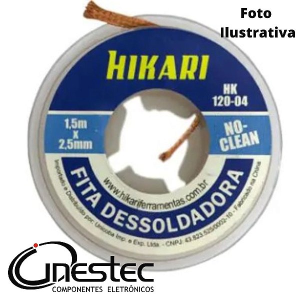 MALHA / FITA DESSOLDADORA 2,5mm x 1,5m COM FLUXO HK-120-04