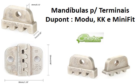MANDIBULA PARA TERMINAIS DUPONT (MODU, KK E MINIFIT) - JX1601-10