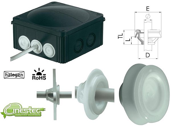 MEMBRANA DE VEDACAO COM ALIVIO DE TENSAO - M20 - branco