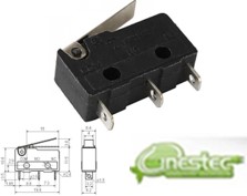 MICROSWITCH MINI 5A HASTE SEM RODA 18MM KW11 3Z 5A