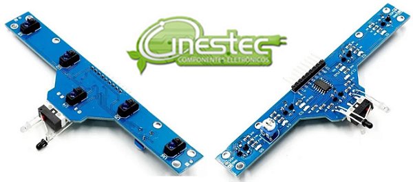MODULO ARDUINO SENSOR SEGUIDOR DE LINHA  5 CANAIS  COM FIM DE CURSO