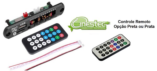 MODULO LEITOR DE USB MP3 - FM - BLUETOOTH - CONTROLE REMOTO