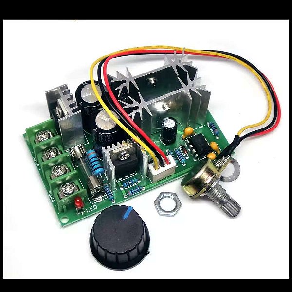 MODULO REGULADOR DE VELOCIDADE PWM 10-60V 20A C/ POTENC.