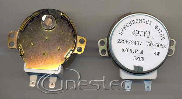 MOTOR DO PRATO GIRATORIO 5RPM  220V PINO PLASTICO PARA VARIOS MODELOS