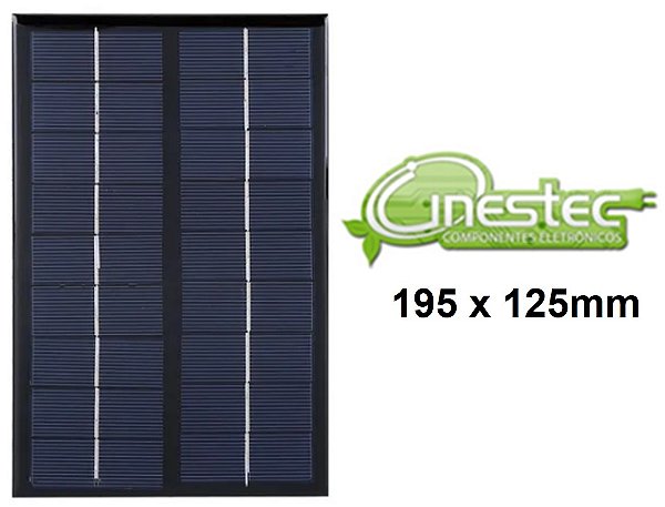 PAINEL SOLAR  CELULA FOTOVOLTAICA 9V  100MA