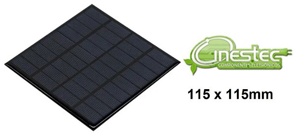 PAINEL SOLAR  CELULA FOTOVOLTAICA 9V  220MA
