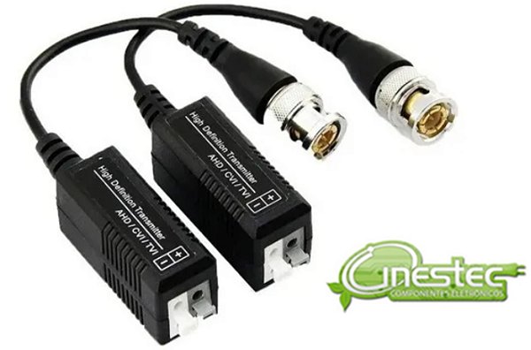 PAR DE CONECTORES VIDEO BALUM CAMERAS HD CVI TVI  ENGATE RAPIDO