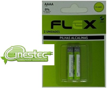 PILHA AAA ALCALINA  FLEX  ALCALINA  COM 2 PECAS  FX 4AK2