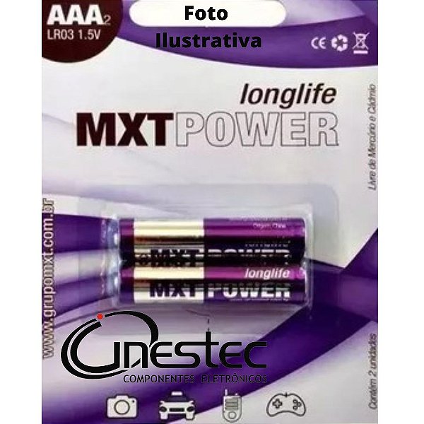 PILHA AAA PALITO LR03 - MXT ALCALINA - CARTELA 2 PECAS