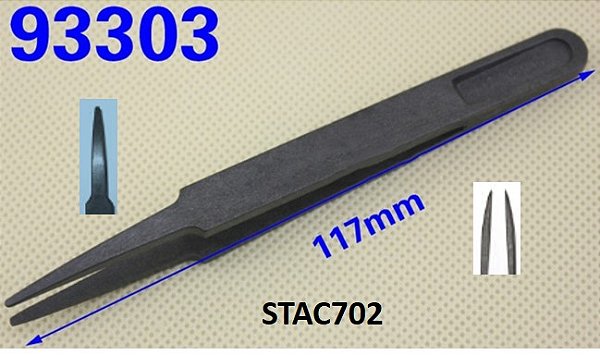 PINCA CONDUTIVA PLASTICA TIPO CHATA 1,7MM - 702