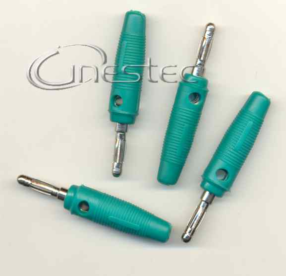 PINO BANANA 4mm PB181 COM DERIVACAO  VERDE