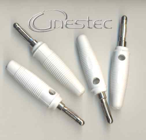 PINO BANANA 4mm PB181 COM DERIVACAO BRANCO