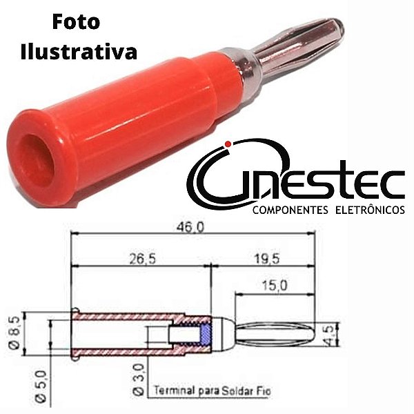 PINO BANANA 4mm PB21 - VERMELHO