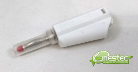 PINO BANANA DE SEGURANCA 4mm BRANCO PB983D COM DERIVACAO