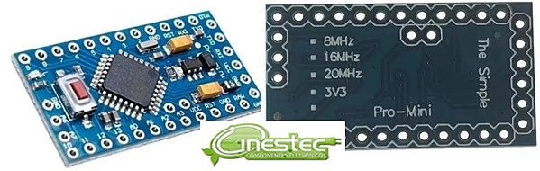 PLACA ARDUINO PRO MINI 3.3V COM ATMEGA328P