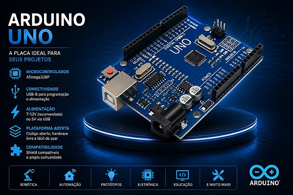 PLACA ARDUINO UNO REV3 R3 SMD COM ATMEGA328P AU