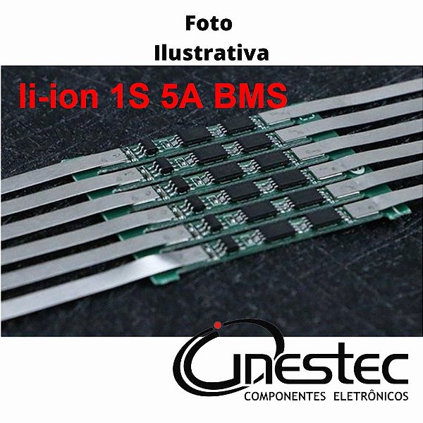 PLACA DE PROTECAO DE CARGA PARA BATERIA LITIO 1S 2A 3.7V PARA BATERIA 18650