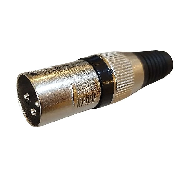 PLUG CANON/XLR MACHO METALICO PRETO