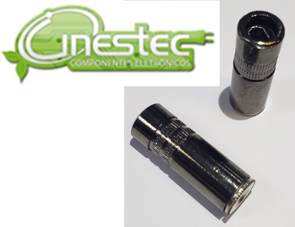PLUG FEMEA P2ST (J2) METAL - PRETO - SEM MOLA