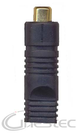 PLUG FEMEA RCA PVC PRETO GOLD 4MM - 134