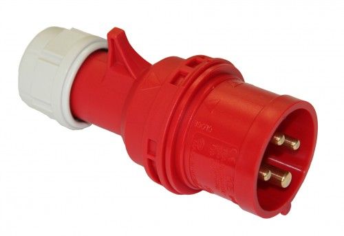 PLUGUE 32A, 4P, 6H, 400V - PCE