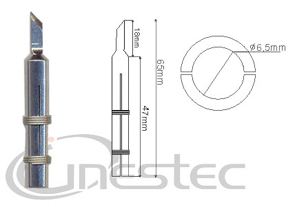 PONTA PARA FERRO PISTOLA 30 OU 40W FENDA  OSLEDI