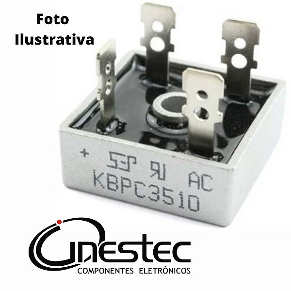 PONTE RETIFICADORA 35A / 1000V - KBPC3510A = GBPC3512A
