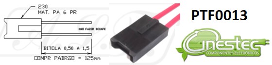 PORTA FUSIVEL LAMINA MINI COM FIO  125MM