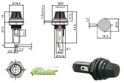 PORTA FUSIVEL MG COM ROSCA / PAINEL GRANDE - 6X30 - 11050F