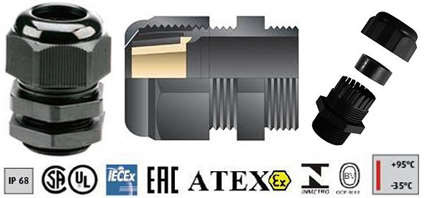 PRENSA CABO   CONTRA PORCA S-TEC EXE PA6 PR NPT 1/2