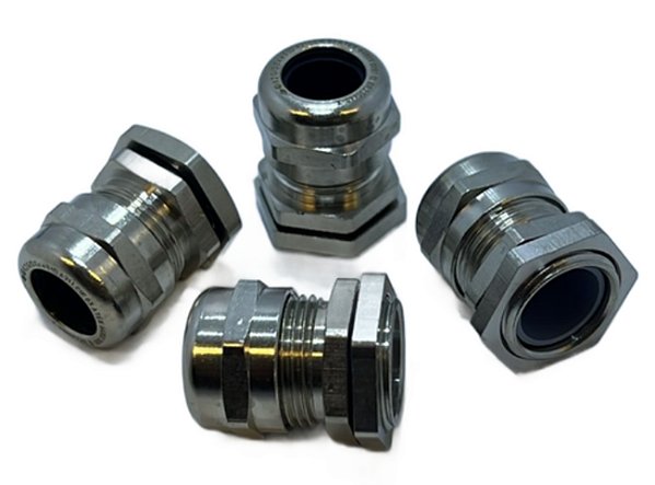 PRENSA CABO METAL EX C/ CONTRA PORCA M20 X 1,5mm KIT 4 PÇS