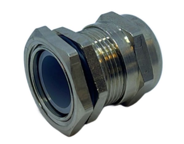 PRENSA CABO METALICO COM CONTRA PORCA S-TEC NIQ. M25 x 1,5mm