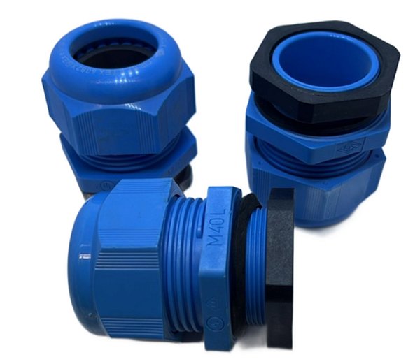 PRENSA CABO PA6 AZUL M40 x 1,5" - aperto 22 a 32mm KIT 3PÇS