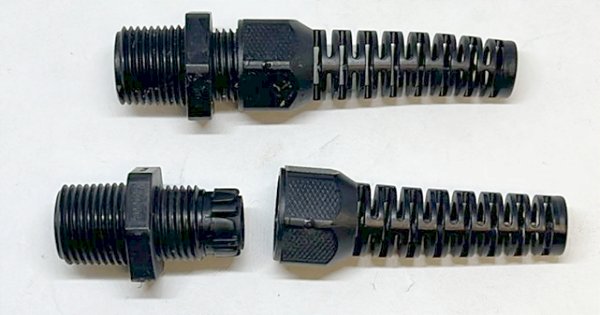 KIT 3PÇS PRENSA CABO C/ ALIVIADOR M16 x 1,5 PA6 PRETO