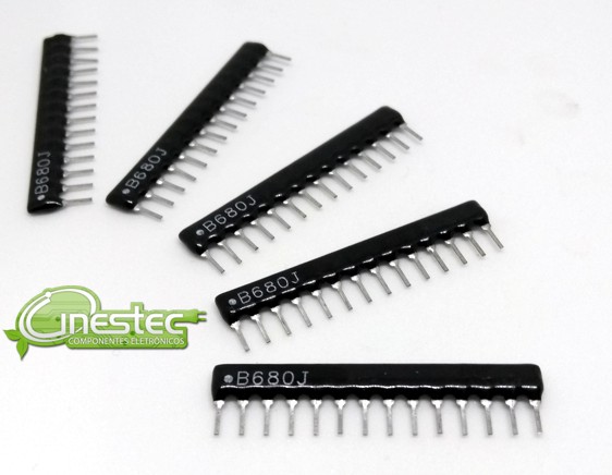 REDE RESISTIVA 14 PINOS 68R 1/8W - CADA 5 PECAS - OFERTA