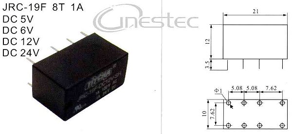 RELE 12V-1A  8T  CPC2CRDC12 / JRC-19F